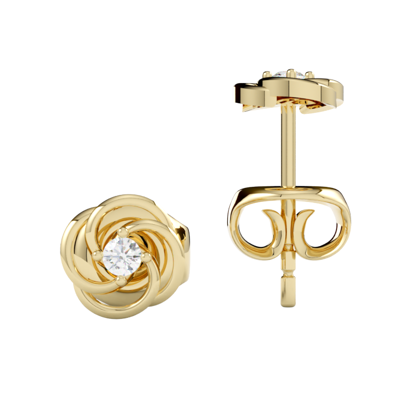 Kolczyki z diamentem ze złota